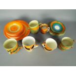 A collection of Art Deco tea wares to include Myott, Son & Co, Wades and similar.