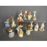 Royal Albert - Thirteen Beatrix Potter figurines to include Cottontail, Peter Rabbit,