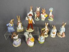 Royal Albert - Thirteen Beatrix Potter figurines to include Cottontail, Peter Rabbit,