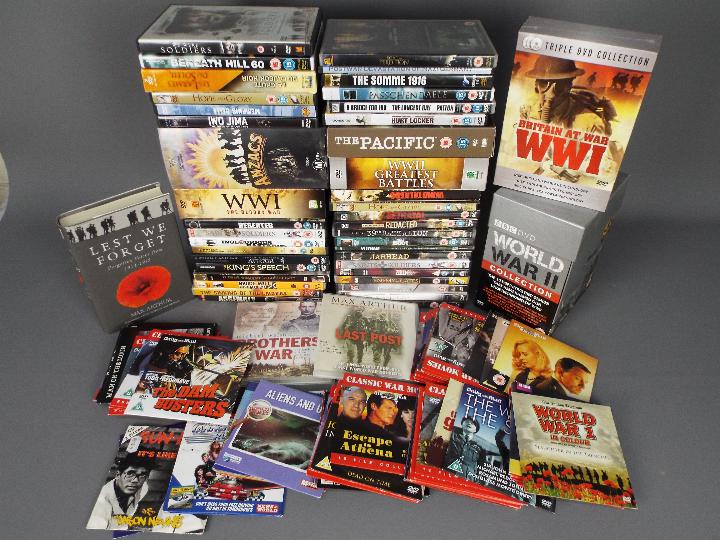 A collection of DVD's, military related and feature films.