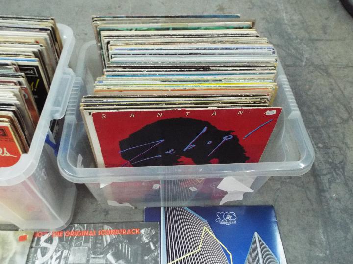 Two boxes of 12" vinyl records to include Status Quo, Rod Stewart, Cat Stevens, 10cc, Sad Cafe, - Image 5 of 5