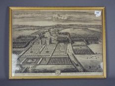 After Jan Johannes Kip / Leonard Kynff - An 18th century engraving of Haigh Hall,