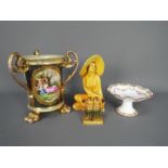 Lot to include a Vienna style porcelain tyg, Wade Guinness Tweedledum and Tweedledee,