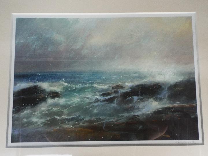 James Bartholomew RSMA - A limited edition print, seascape, titled verso Neist Point Skye, - Image 2 of 5