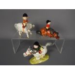 Beswick - Three Norman Thelwell figurines comprising Learner, Pony Express and Kick Start,