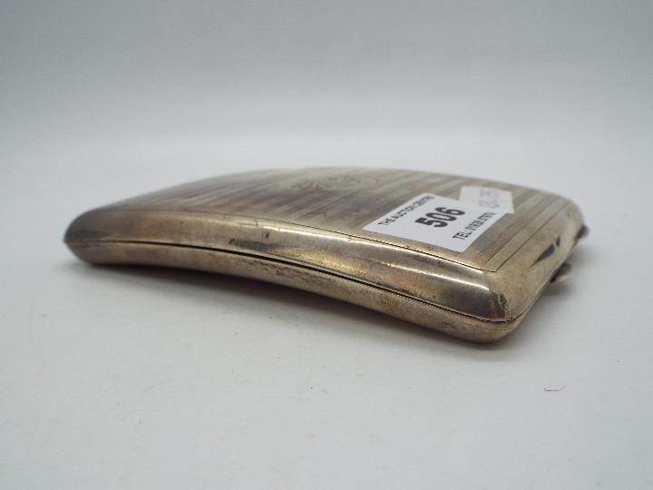 A George V hallmarked silver cigarette case, Birmingham assay 1920, - Image 2 of 5