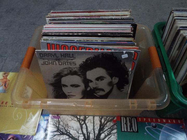 Two boxes of 12" vinyl records to include Erasure, Status Quo, Wet Wet Wet, The Monkees, - Image 5 of 5