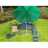 Carp / Barbel / Fresh water course fishing / camping / Set up - Large umbrella, Instent tent,