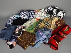 Vintage Clothing - A collection of lady's headscarves, silk and similar.