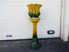 A Bretby, late Victorian, jardiniere and stand,