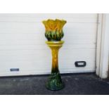 A Bretby, late Victorian, jardiniere and stand,