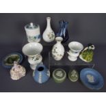 A small collection of decorative ceramics to include Wedgwood Jasperware,