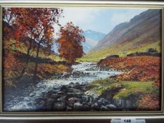 Arthur Terry Blamires, framed oil on board, Lake District landscape scene, signed lower left,