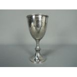 A George V hallmarked silver goblet or Kiddush cup, London assay 1926,