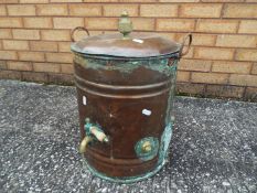 A vintage copper boiler, approximately 47 cm x 37 cm.