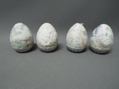 Lladro - Four Lladro limited edition eggs comprising 1993, 1994, 1995 and 1997, all matte glaze,