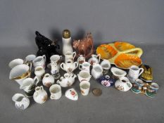 Mixed ceramics to include crested ware, Shelley and similar.