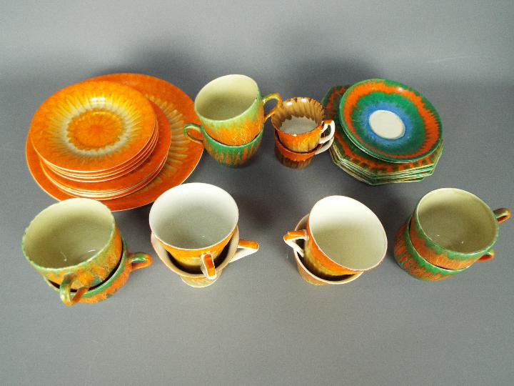 A collection of Art Deco tea wares to in
