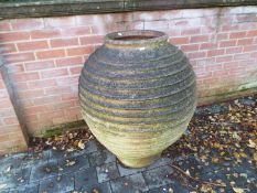 Ornamental Gardenware - a large planter of globular form,