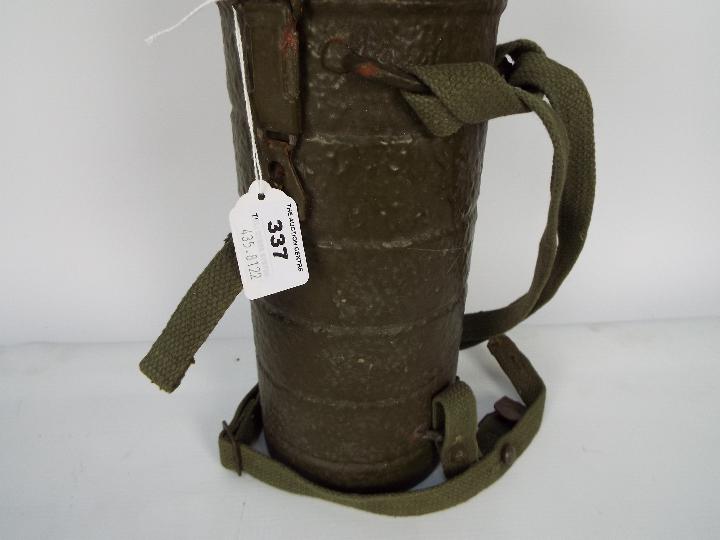 A German Bundeswehr gas mask canister, approximately 33 cm (h). - Image 3 of 4