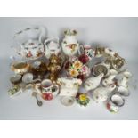 Mixed ceramics comprising Royal Albert Old Country Roses to include vases, telephone and similar,