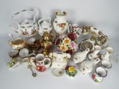 Mixed ceramics comprising Royal Albert Old Country Roses to include vases, telephone and similar,