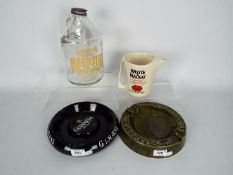 Breweriana - Lot to include a glass Greenall's Draught Beer Jug, a Whyte & Mackay water jug,