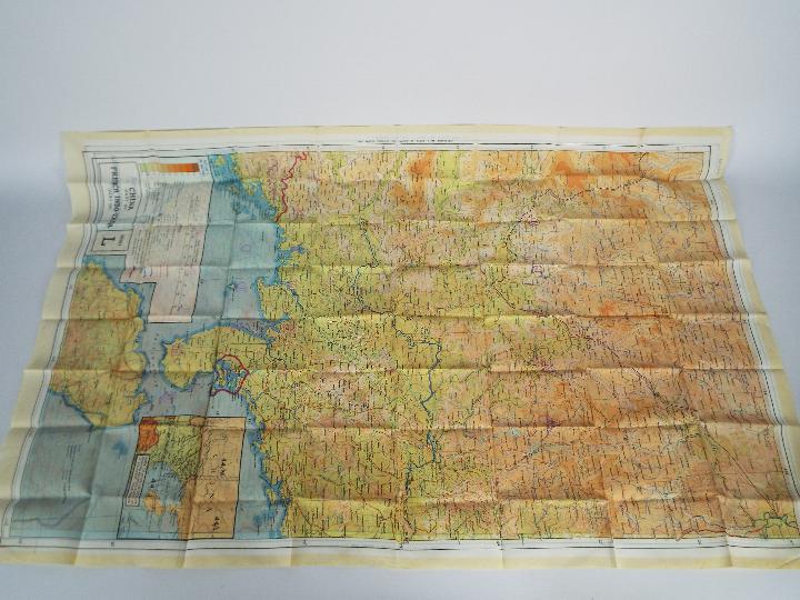 WW2 Silk Escape Map of China- Double-sided, marked 44M and 44L. - Image 2 of 6