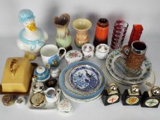 Mixed ceramics and glassware to include Sylvac, West German vases, Noritake,