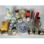 Mixed ceramics and glassware to include Sylvac, West German vases, Noritake,
