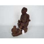 Ethnographica - An African pottery figurine, probably Kenyan,