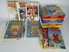 A collection of Beano and Dandy albums, Disney Weekly magazine and similar.