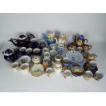 A collection of various tea wares, predominantly Oriental, two boxes.