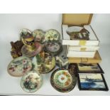 Lot to include collector plates (part boxed) with military / aviation related examples,