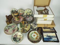 Lot to include collector plates (part boxed) with military / aviation related examples,