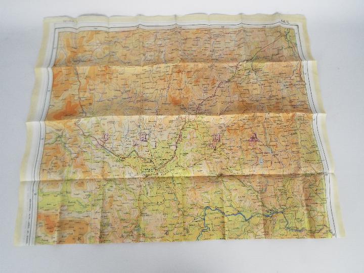 WW2 Silk Escape Map of China- Double-sided, marked 44M and 44L. - Image 4 of 6