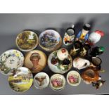 Mixed lot to include Toby jugs, character jugs, collector plates,