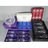A quantity of boxed glassware, wine glasses, tumblers and other to include Edinburgh Crystal,