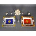 Two Villeroy & Boch Paloma Picasso ashtrays in the Sun Moon And Stars pattern,