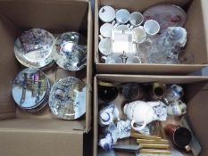 A mixed lot comprising ceramics to include collector plates, Royal commemorative, household,