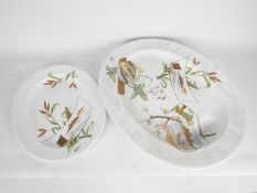 Two T C Brown - Westhead Moore & Co serving platters, largest approximately 55 cm x 44 cm,