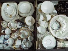 Two boxes of mixed ceramics to include Haviland & Co Limoges, Tuscan China and similar.