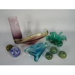 Various glassware, paperweights, vases, bowls, to include Caithness and similar.