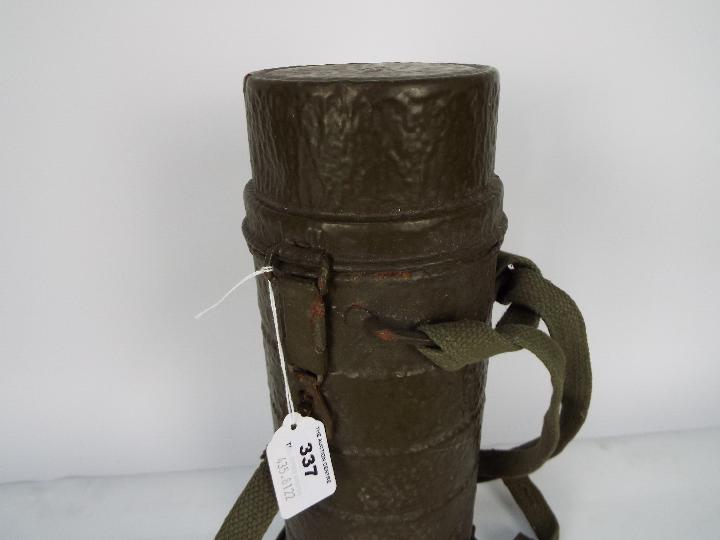 A German Bundeswehr gas mask canister, approximately 33 cm (h). - Image 2 of 4