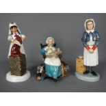 Royal Doulton - Three figurines comprising Nanny HN2221,