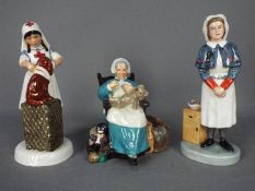 Royal Doulton - Three figurines comprising Nanny HN2221,