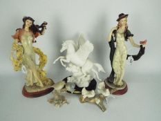 Lot to include a Royal Doulton figurine entitled Pegasus # HN3547, with display plinth,
