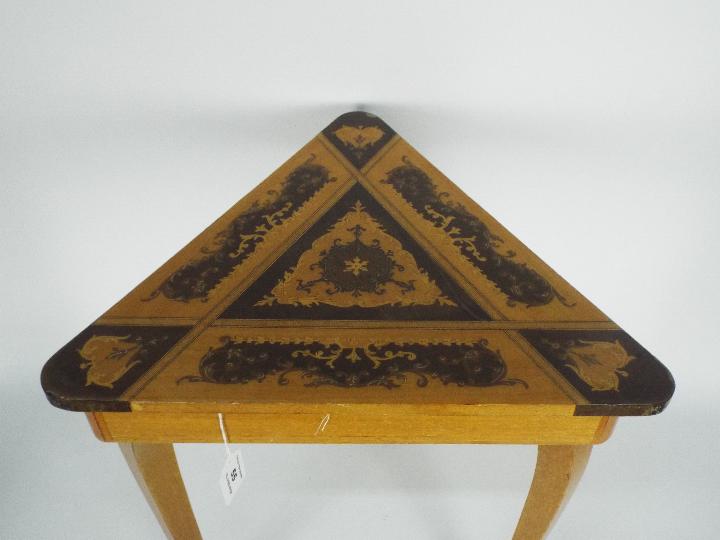 An inlaid musical sewing table with Lador Swiss movement which plays the theme from Love Story when - Image 2 of 4