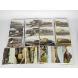 A large quantity of train and railway related photographs, all contained in plastic sleeves,
