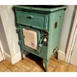 A 1940's Revo R8 enamelled electric cooker, metal plate displays 18727765, 230v, 5.
